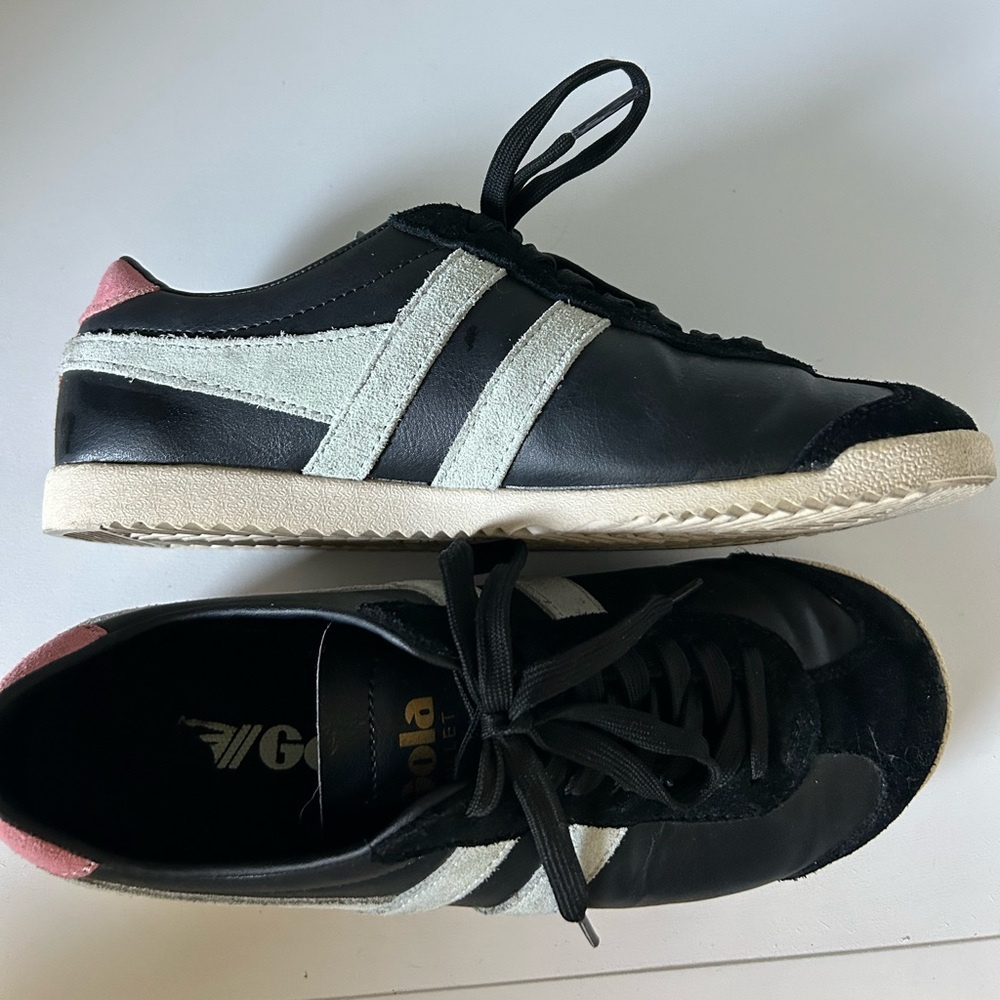 Gola Bullet Pure Black and White Women's Sneakers